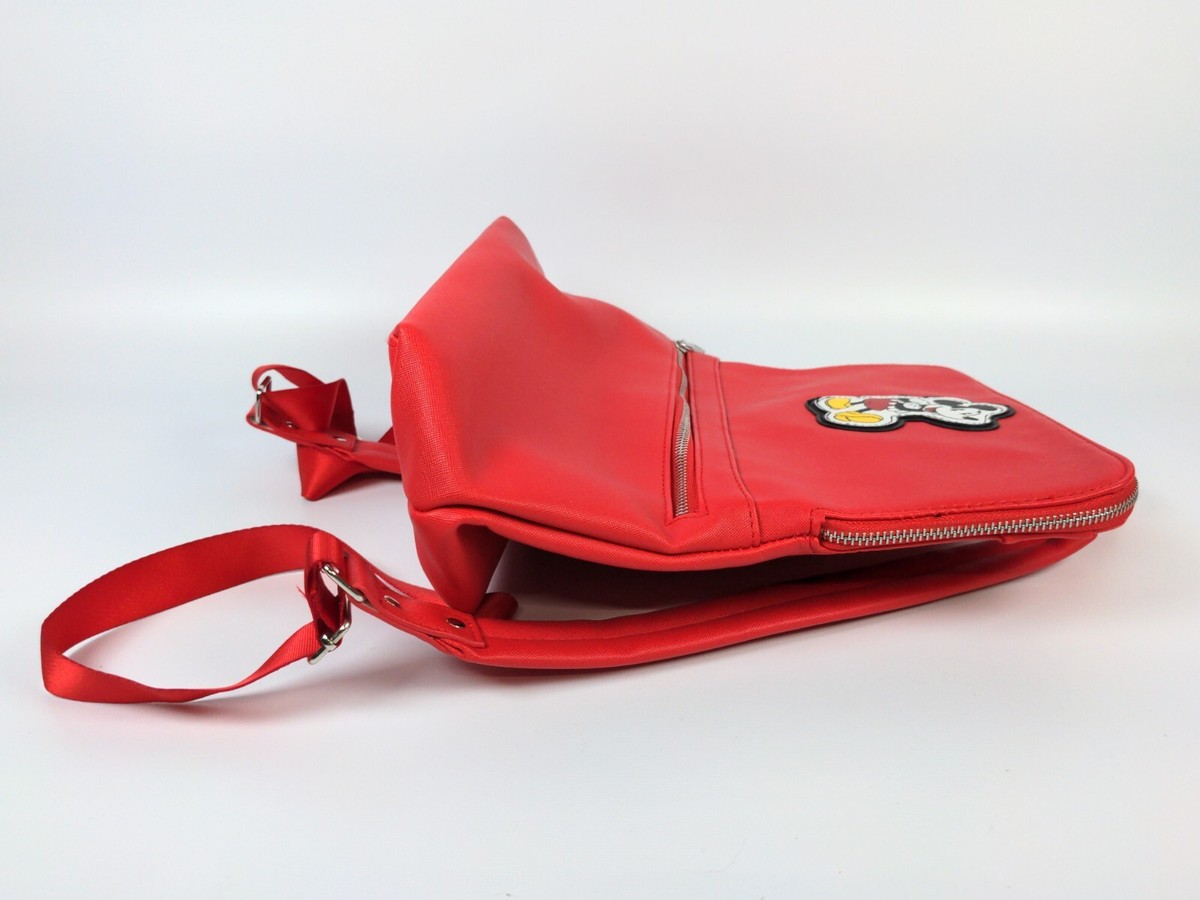 Disney Store Mickey Mouse Red Fashion Backpack Purse Tote Purse Brand New Mickey Mouse Exclusive Convertible Backpack & Tote Crossbody  main image 4