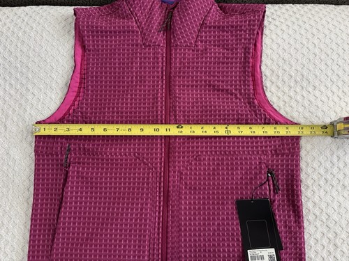 Lululemon Water-Repellent Grid Fleece Hiking Vest Wild Berry Sonic Pink Medium - Picture 9 of 17