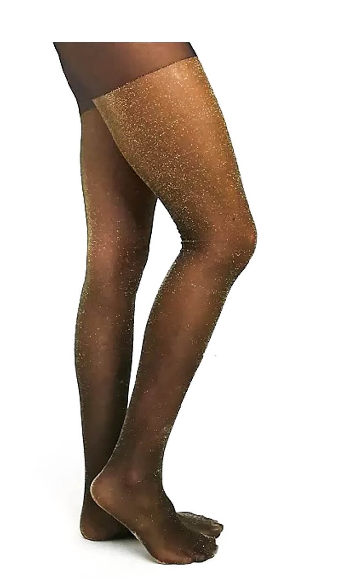 Leggings Gold Shimmer Pantyhose Sparkly Tights Women Glitter Lurex