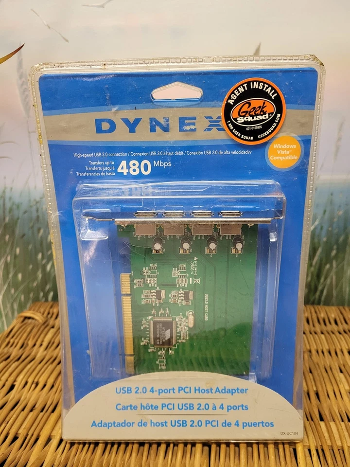dynex high-speed 4 port usb 2.0 connection pci host adapter / r4t4 - Image 2 of 4