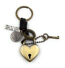 Keychain Heart Lock Key Liebe Metal Pendant Charm