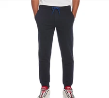 Perry Ellis America Men's Navy Blue Contrast Drawcord Fleeve Sweatpants, NWT