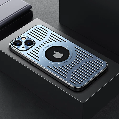 UK For iPhone 15 14 Pro Max 12 13 MagSafe Metal Case Heat Dissipation Cover - Zdjęcie 22 z 28