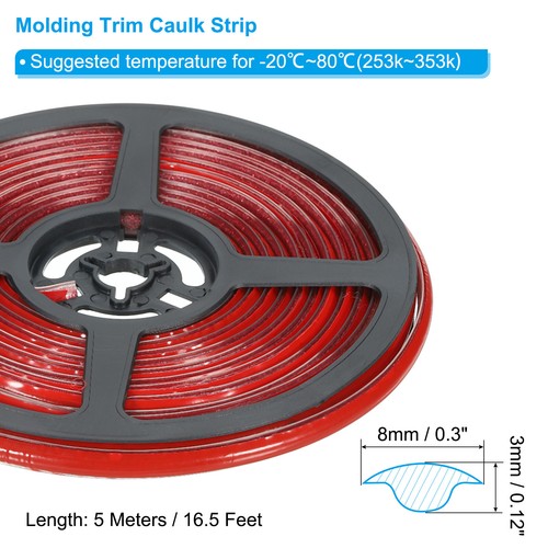 Molding Trim Caulk Strip, Waterproof Peel and Stick Wall Molding Trim Red - Picture 2 of 5