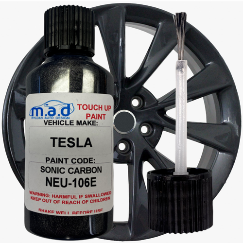 Tesla Sonic Carbon NEU-106E Alufelge Ausbesserungsset Reparatur Lack Pinsel Bordstein - Bild 1 von 2