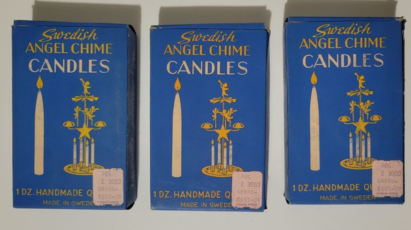 Vintage 4" Candles for Swedish Angel Chimes & Christmas Tree Lot of 3 Boxes eBay