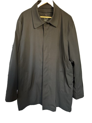 Tumi mens black commuter pack-a-way long rain coat, size:M | eBay