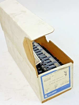 CHALLENGER *BOX OF 7* - A220K - COM. TRIP CIRCUIT BREAKERS -2 POLE/20 A/240 VAC