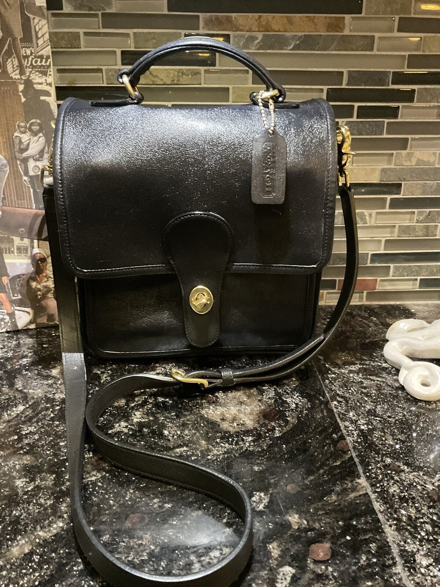 Coach Glovetanned Cowhide Leather Station Satchel Bag Black 5130