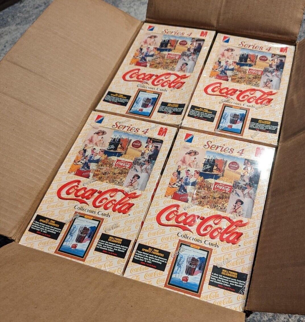 1995 Coca Cola Series 4 Trading Card Set of 16 Sealed Wax Boxes