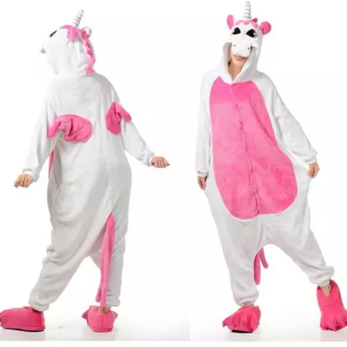Mens Ladies Fleece Pyjama Pajamas Kigurumi Onsies Adults Animal Costume UK - Picture 21 of 68