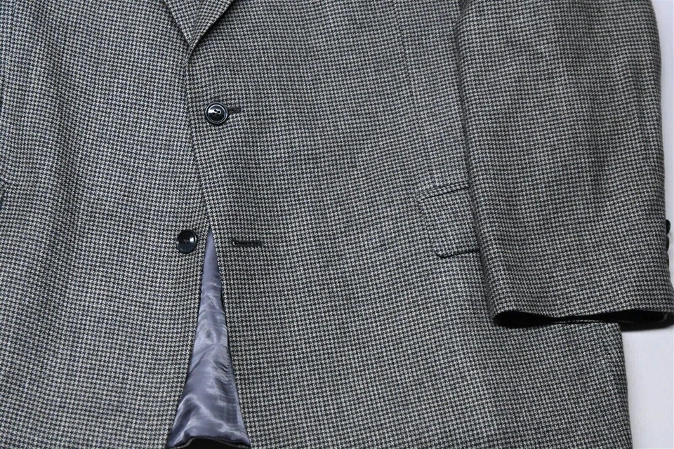 Casaco esportivo Versini 50L Houndstooth lã seda masculino blazer terno - Imagem 3 de 4