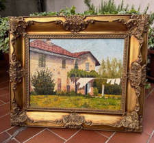 DIPINTO OLIO SU TAVOLETTA - CASA DI CAMPAGNA - FIRMATO F. GATTI - '900