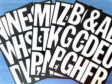 4 inch (100mm) white self adhesive vinyl letters-stickers signs easy apply diy