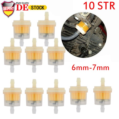 10x fuel filter fuel filter 6-7 mm motorcycle for moped scooter universal de - Picture 1 of 9