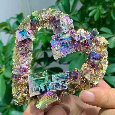 306G ram Bismuth rainbow crystal elementBi gemstone Mineral specimen healing