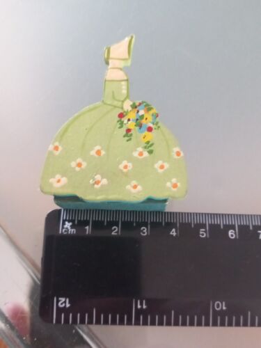 Beautiful 1930's ART DECO Set Wooden Crinoline Lady Napkin Serviette Holders.6cm - Picture 10 of 13