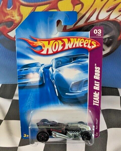 Hot Wheels 2008 Team: Rat Rods 3/4 127 Rat-ified BLACK 5SP