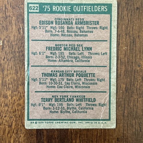 Lotto di carte RC 1975 Topps Rookie - Gary Carter Fred Lynn - Al Kaline Charlie Hough - Foto 5 di 6