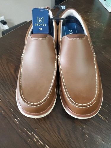 Zapatos informales sin cordones George para hombre nuevos talla 13 ligeros flexibles cómodos - Imagen 2 de 6