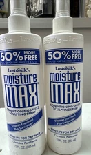 Lustrasilk Moisture Max Conditioning Spritz Sculpting Spray 12 oz Each (2pack)