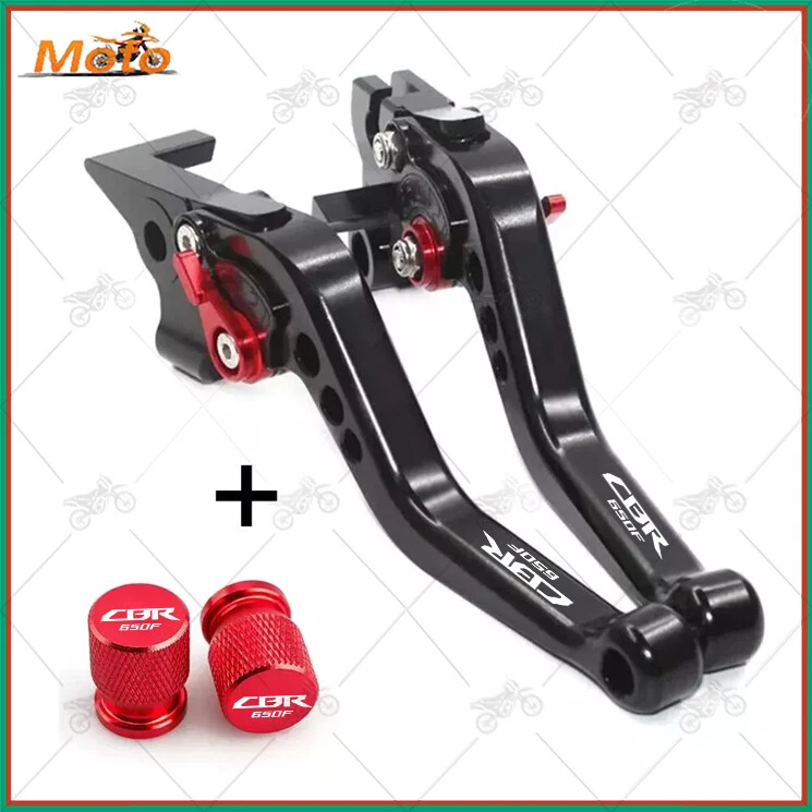 JUEGO DE PALANCAS DE FRENO Y EMBRAGUE CNC CORTAS PARA HONDA CBR 650F 2014-2018 Nuevo Foto 3 de 4