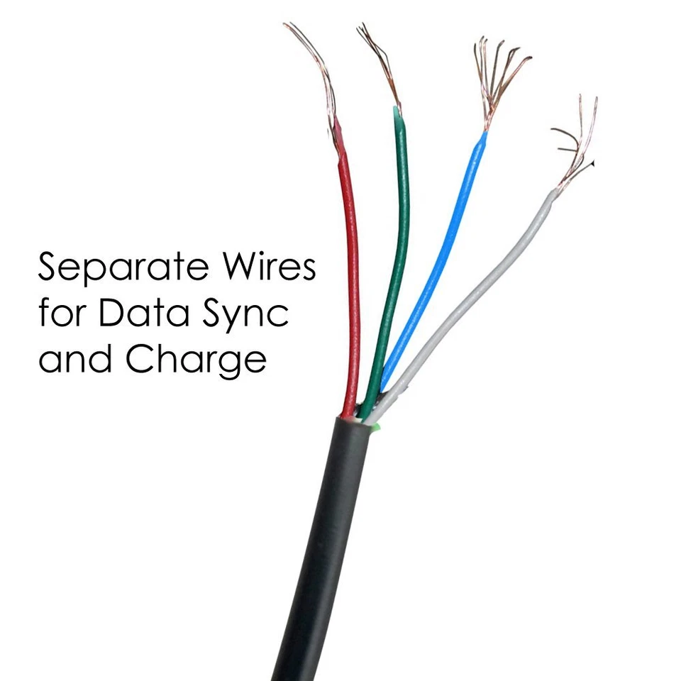 Cable Micro USB 2.0 Cable Cargador Sincronización Datos para Samsung S4 S6 S7 Android HTC LG Foto 2 de 4