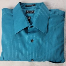 Arrow Dress Shirt Mens XL Blue Striped Button Down Long Sleeve Collared