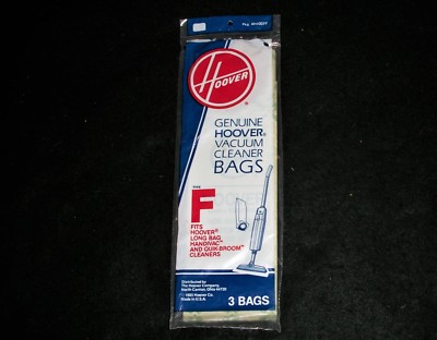 Hoover Vacuum Cleaner Bags Type F Long Bag Handivac  Quik Broom 3 Pkg. #4010007F