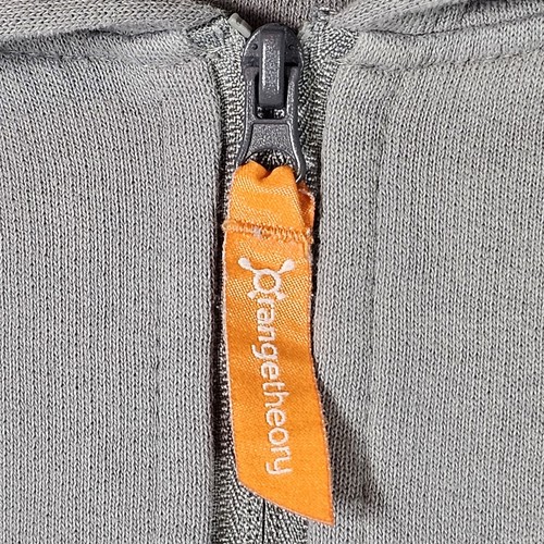 Orangetheory Fitness Jacket Adult S Gray Full Zip Fleece Lined Preppy Hooded - Picture 4 of 8