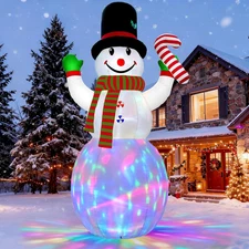 12FT Christmas Inflatables Snowman 2025 NEW LED Outdoor Decoration