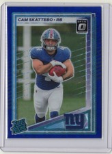 2025 Panini Donruss - Rated Rookie Cam Skattebo #302 Optic Preview Blue Scope