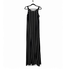Soma Square Neck Rayon Dress Black White Stripe y2k Style Small Striped Maxi