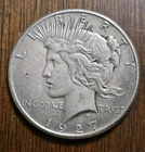 Low Mintage - Nice Original XF/AU 1927 Peace Silver Dollar