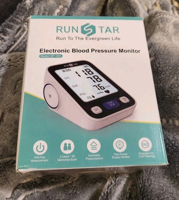 #ad RunStar Upper Arm Blood Pressure Monitor with Wide Range Cuff 8.6#x27;#x27; 16.5#x27;#x27; $18.00