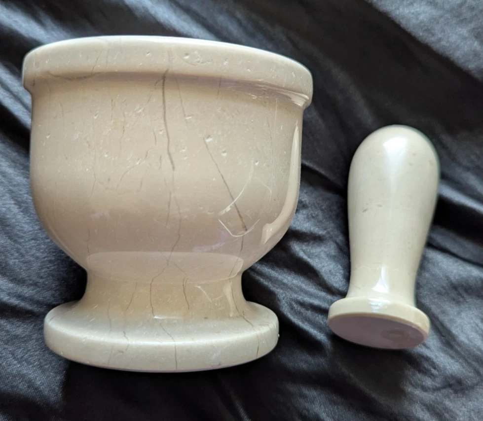 4 Inch Marble Mortar & Pestle Set Verona Beige Marble
Opens in a new window or tab