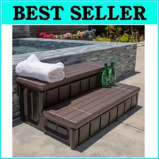 Versatile Outdoor/Indoor Spa Step with Compartment - Attractive Two-Tone Finish