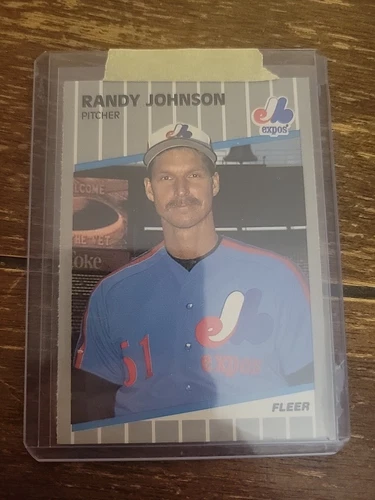 1989 Fleer - Randy Johnson #381 Marlboro Billboard Obscured (RC)