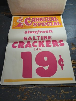 Vintage Shurfine Grocery Store Promotional Store Signs Advertising