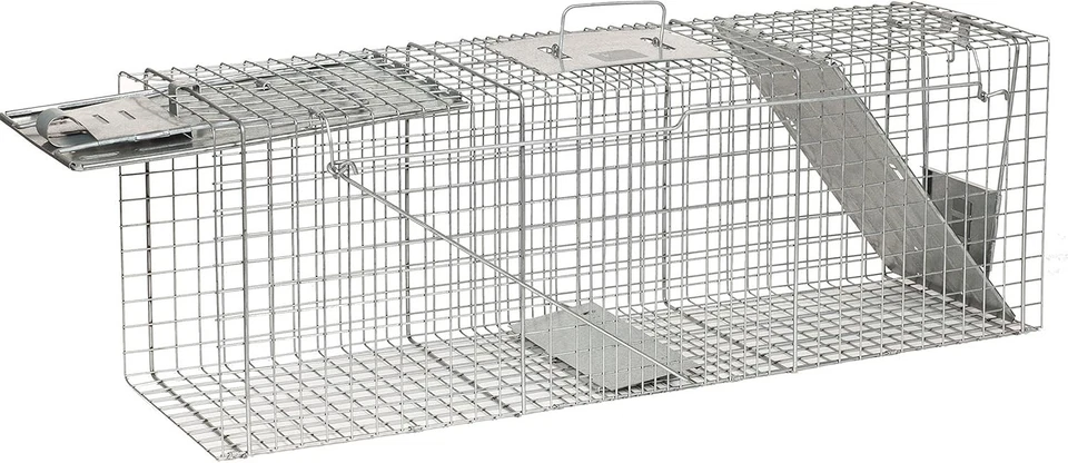Large Humane Animal Trap Alloy Steel for Raccoons, Groundhogs, Cats - Image 3 of 4