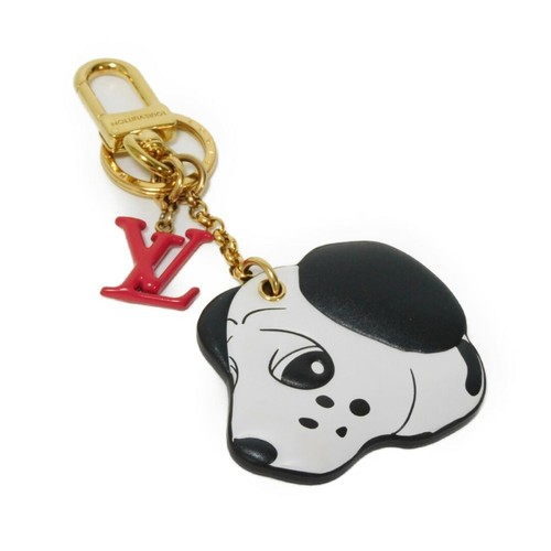 Autentico portachiavi Louis Vuitton dal Giappone firmato smalto cane dalmata