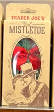 TRADER JOE'S REAL MISTLETOE New IN Box Gift Ready Christmas New Year's Eve Decor