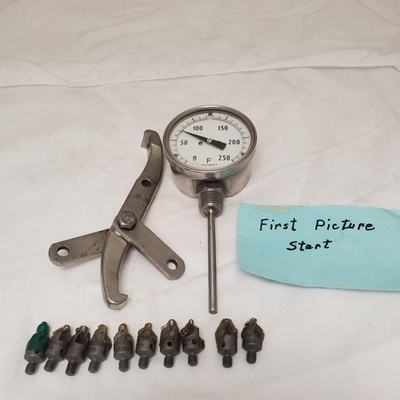 #ad #ad Ashcroft Pressure Gauge and Brown Drill Bits $29.90
