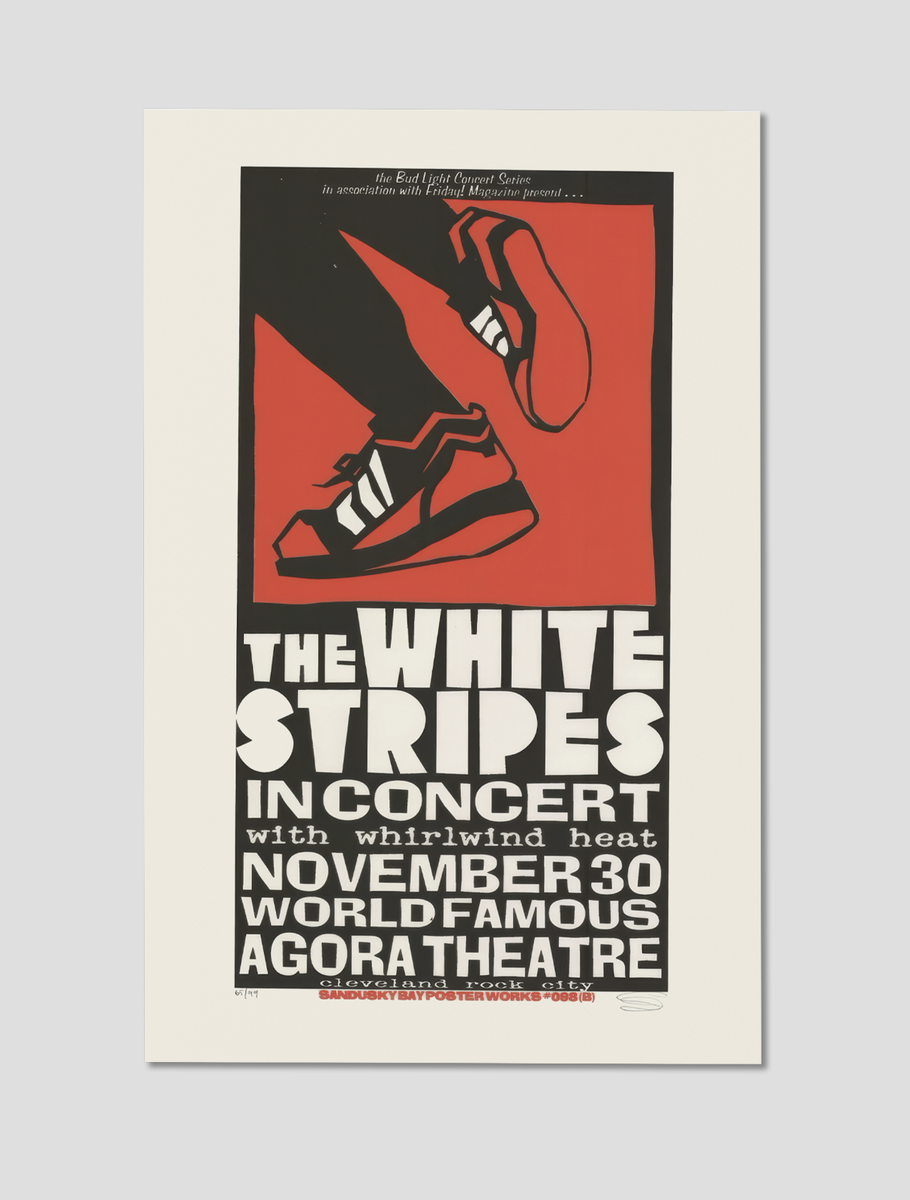 White Stripes Concert Poster Music Band Art Print Agora Theater