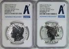 2023 S Morgan & Peace Dollar $1 Reverse Proof Set Advance Releases NGC PF70