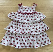 Y2K Baby 8 Strawberry Shortcake Fruit Summer Tier Dress AOP 18 - 24 Months Baby