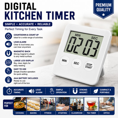 Digitaler Küchentimer LCD Countdown Count Up Kochen Backen Wecker