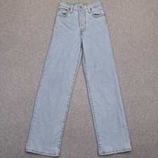 Levi's Ribcage Straight Ankle Jeans Women's 23 22x26 Light Wash Button Fly