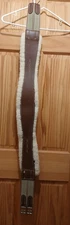 M. Toulouse Brown Leather Fleece Show Girth 50” Horse Hunter Jumper