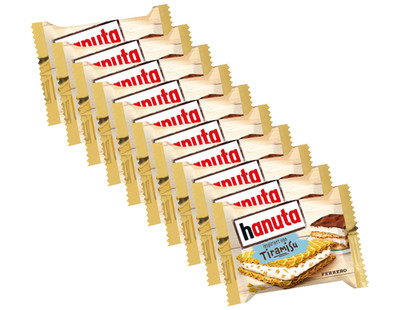 Ferrero HANUTA bars TIRAMISU Flavor -10pc-  Made in Germany-FREE SHIPPING